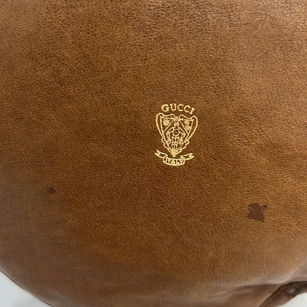 Gucci Leather Cinch Small Bucket Bag Purse - Picture 6 of 12